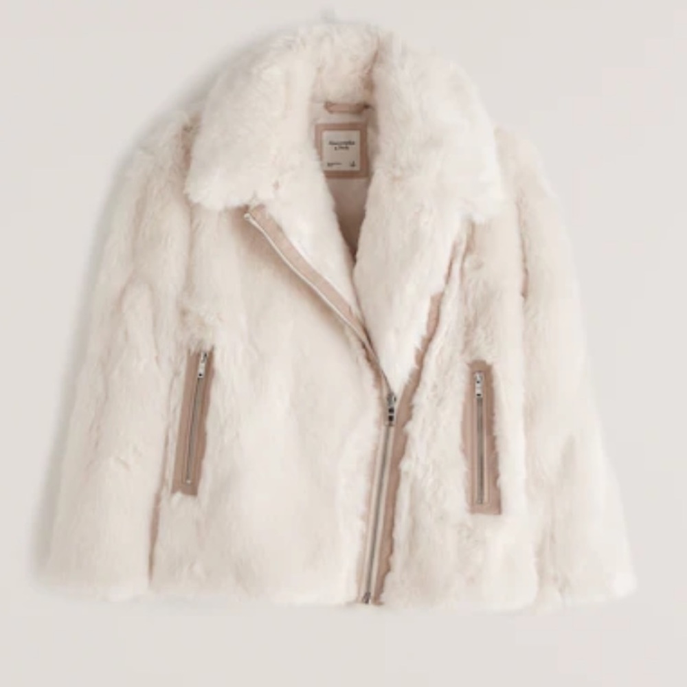 Abercrombie & Fitch faux fur aviator jacket